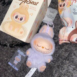 Popmart Labubu have a seat ZIZI plush keychain purple brand new with box